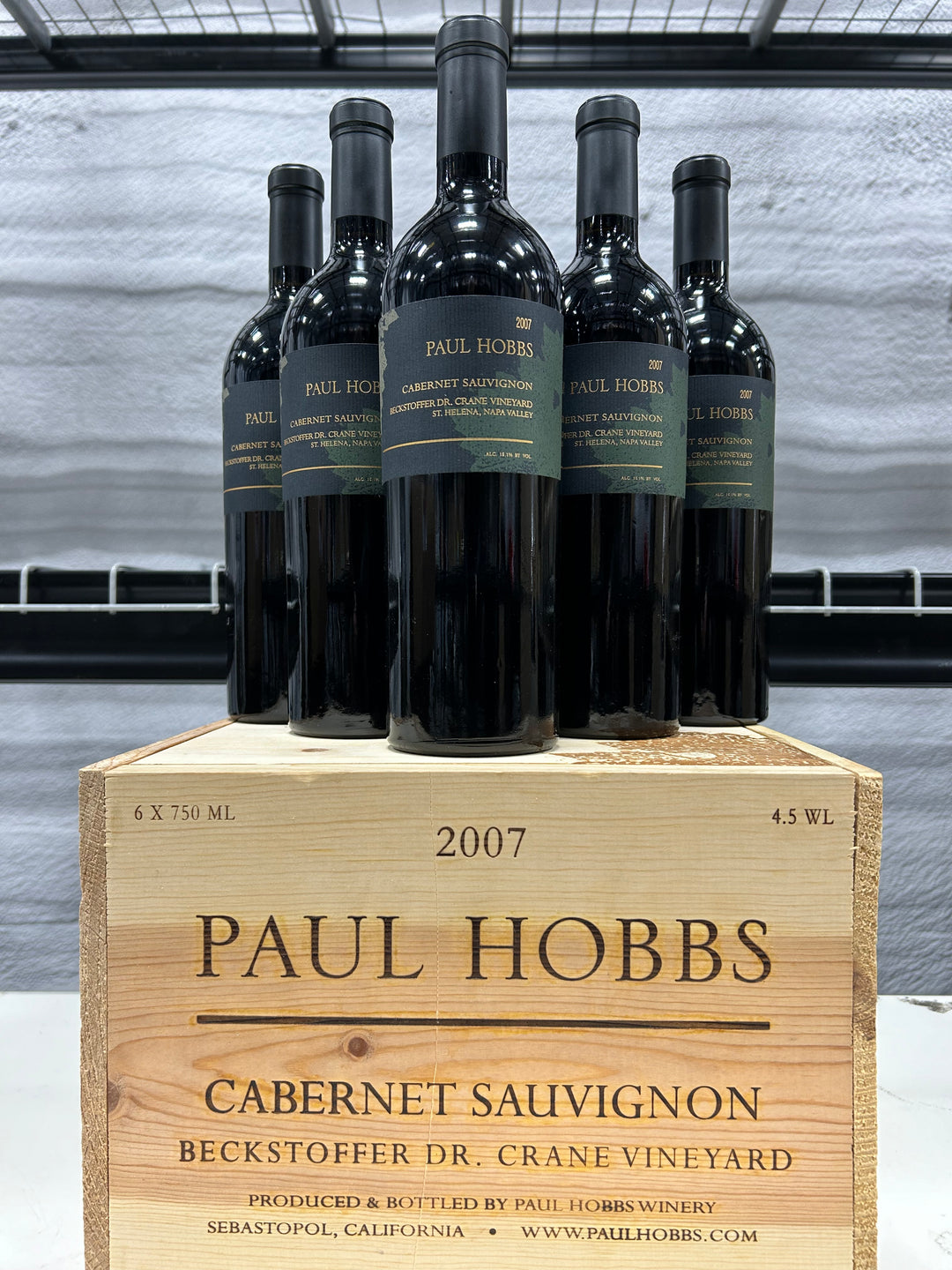 2007 Paul Hobbs, Beckstoffer Dr. Crane Vineyard Cabernet Sauvignon, St. Helena, Case of 6 btls